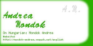 andrea mondok business card